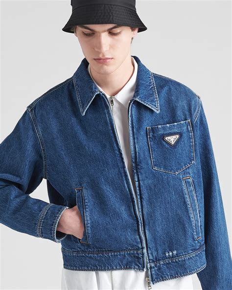 prada denim blouson jacket.